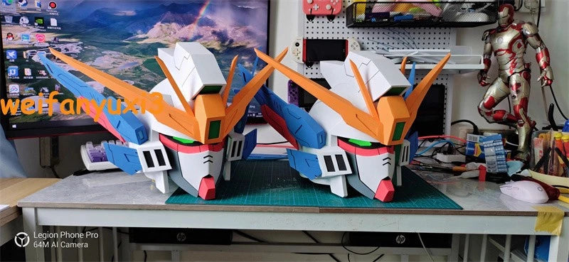 Endless Waltz Wing Gundam Zero Wearable Helmet Mask LED Light up Cosplay Props 07FC0E-D4 - KOEEK