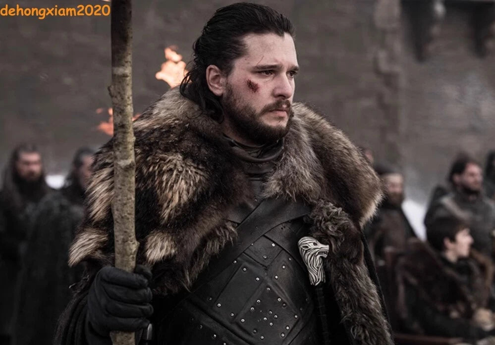 Game of Thrones Season 8 Jon Costume Cosplay Snow Suit Cloak Outfit 07FC0E-D4 - KOEEK