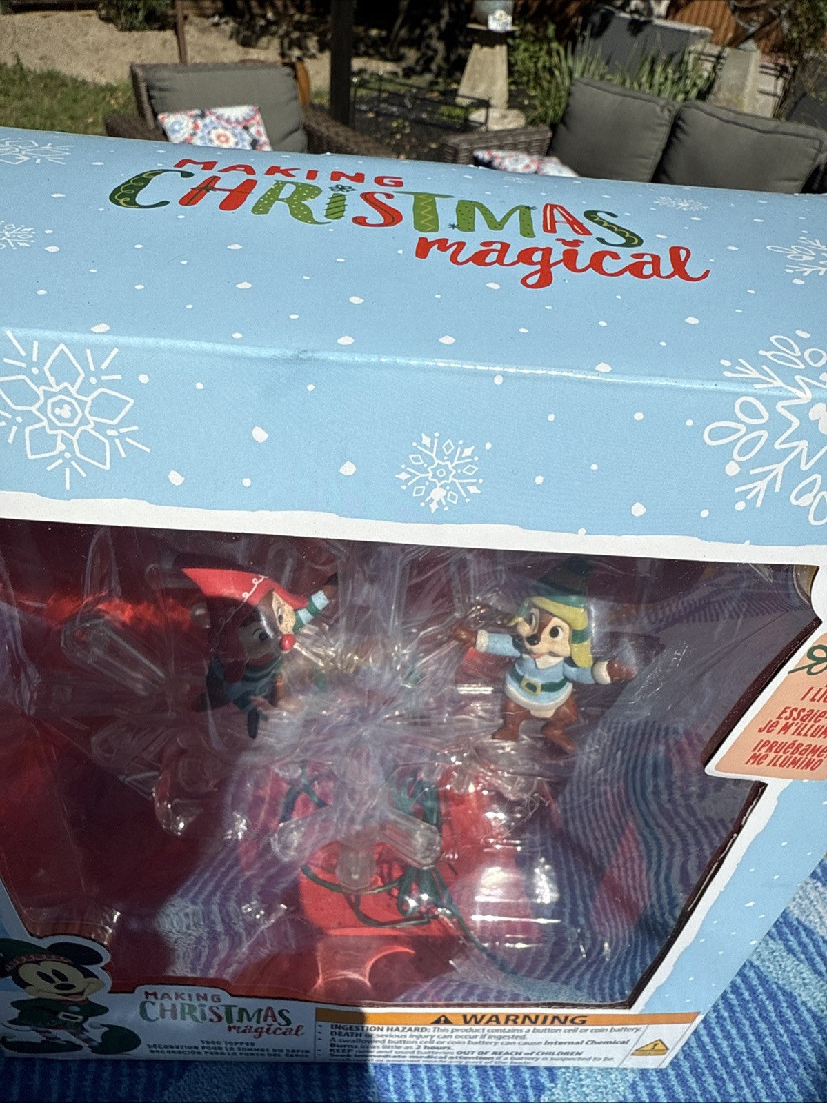 2024 Disney CHIPMUNKS Chip 'n Dale Light-Up Holiday Christmas TREE TOPPER C1 DISNEY - KOEEK