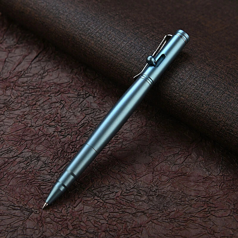 TC4 Titanium Bolt Action Ballpoint Pen EDC Pocket Pen Office Stationery Outdoor 07FC0E-D4 - KOEEK