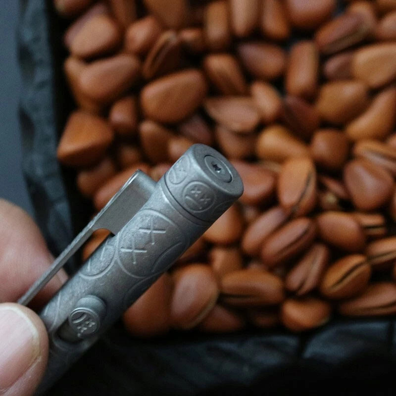 EDC Titanium Pocket Ball Pen Office Signature Working Pen Outdoor Portable Pen 07FC0E-D4 - KOEEK