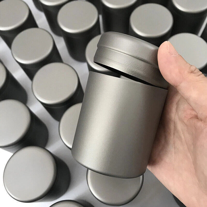 Titanium Storage Box Coffee Tea Cans Emergency Container Pills Bottle Jar 245mL 07FC0E-D4 - KOEEK