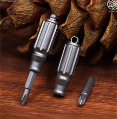 Mini Titanium EDC S2 Steel Screwdriver Portable Outdoor pocket Multi Tools 07FC0E-D4 - KOEEK