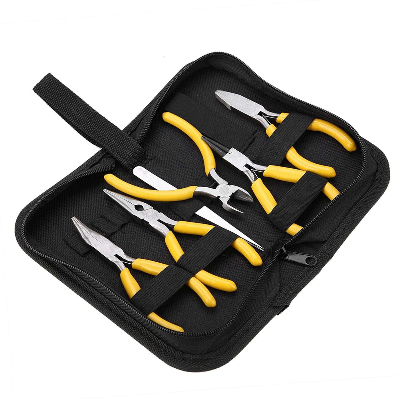 new 5pcs Professional Jewelry Pliers Tools Kit Round Bent Nose Beading Making DI Dso koeek - KOEEK