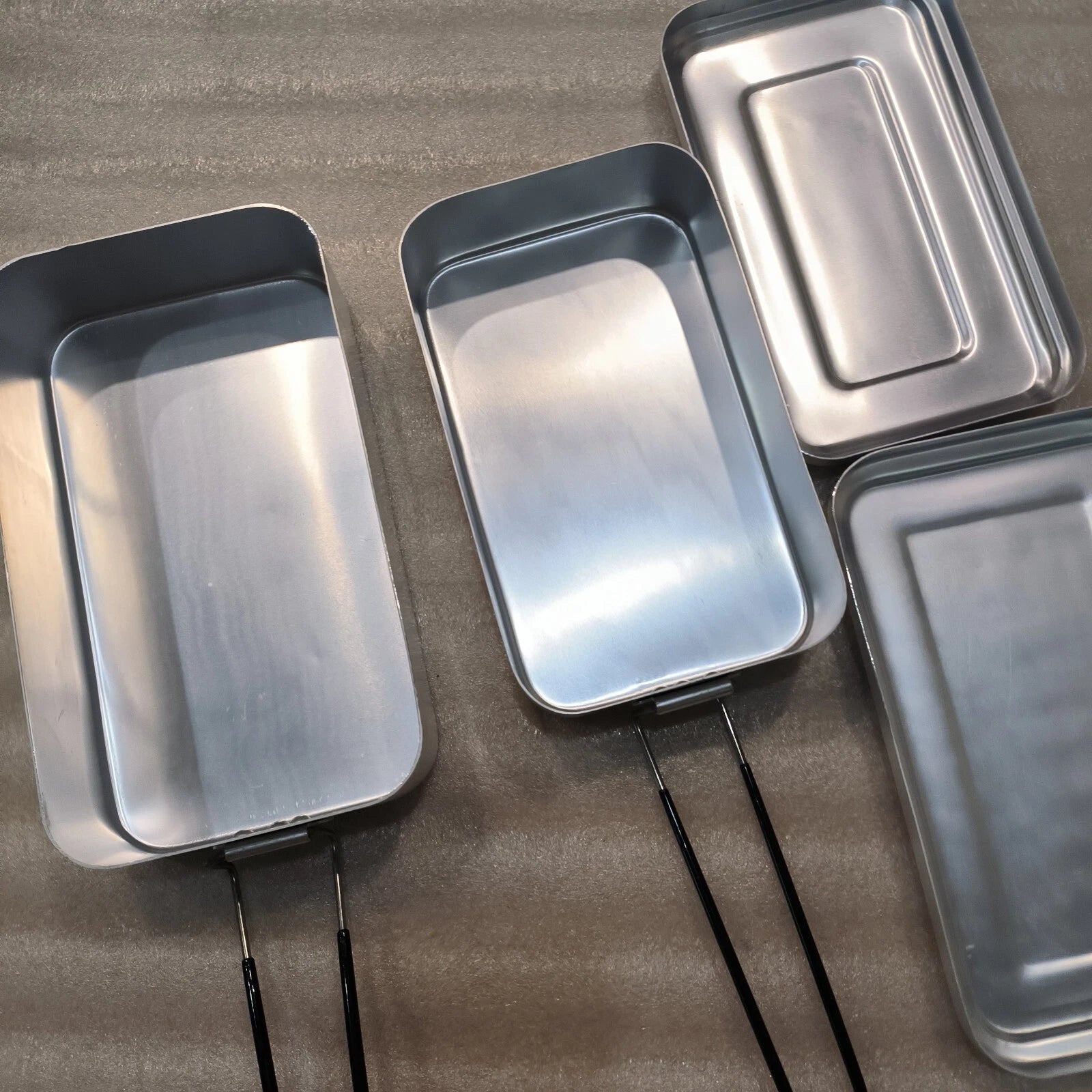 1500ml Retro Pure Aluminum Mess Tin Outdoor Hiking Camping Square Lunch Box 07FC0E-D4 - KOEEK