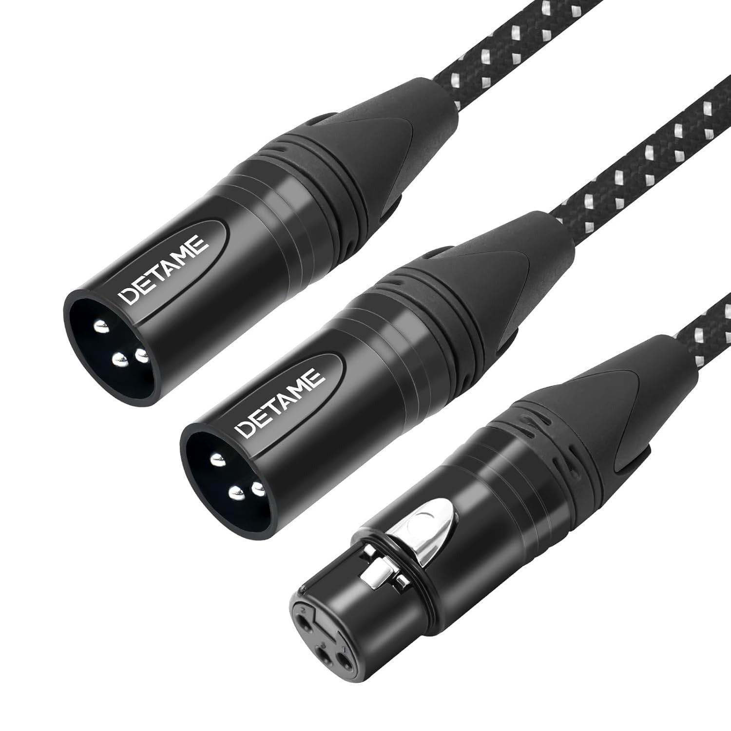 new 2Pack XLR Female to Dual Male Y Splitter Cable, 2 Y 2FT