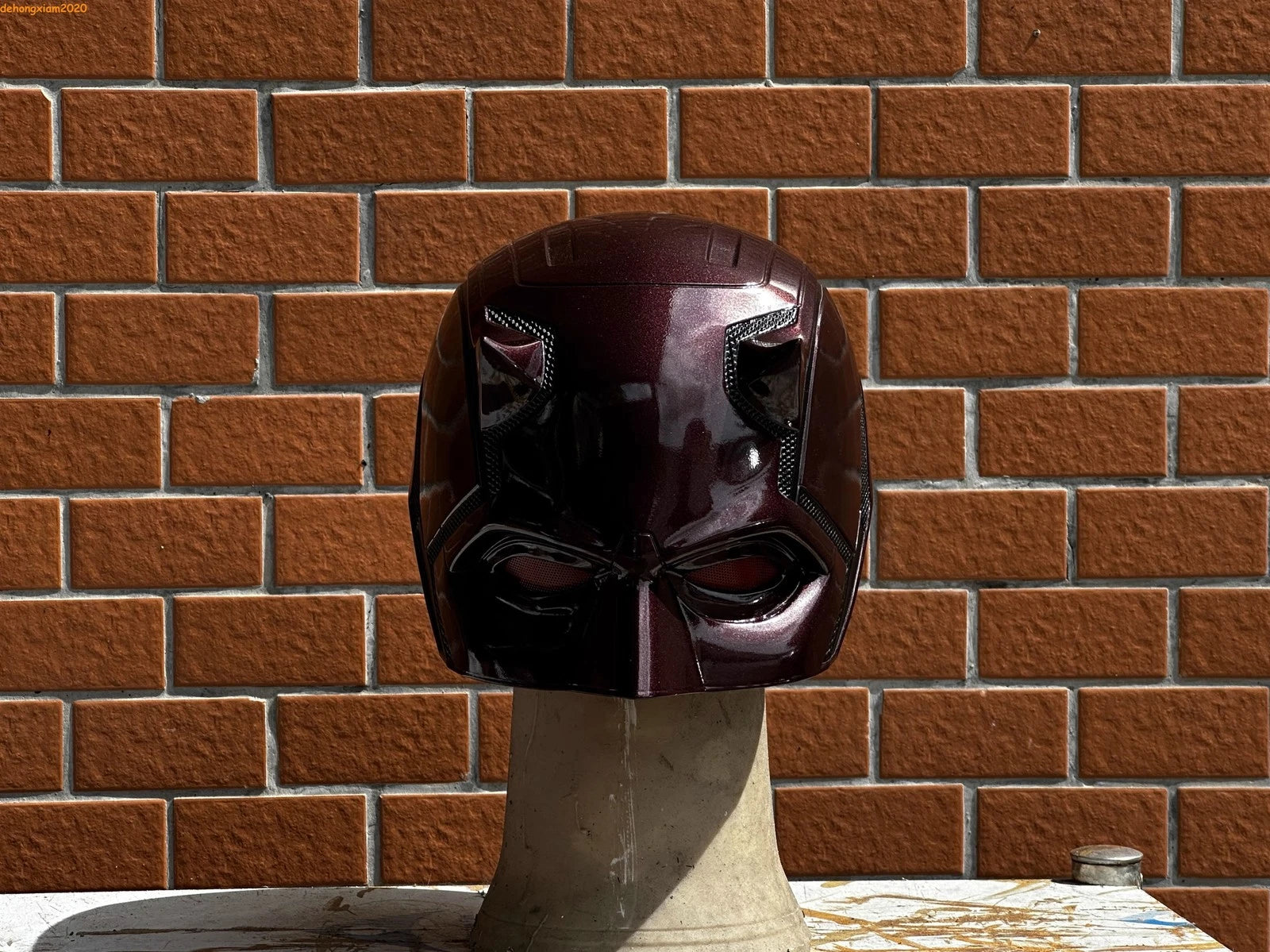 Daredevil Head Mask Matt Murdock Cosplay Half Face FRP Mask Prop Halloween Gift 07FC0E-D4 - KOEEK