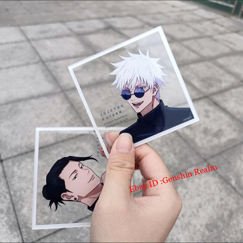 2Pcs Anime Jujutsu Kaisen Satoru Gojo Acrylic Clear Card Photo Shooting Prop 07FC0E-D4 - KOEEK
