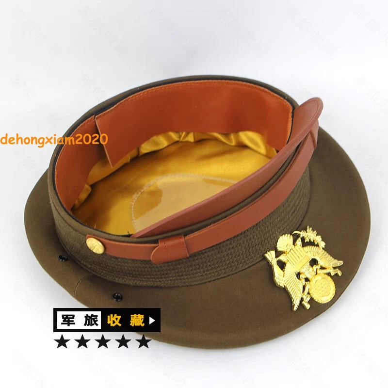 US Army Air Corps Force Military Hat Officer Wide Brim Eagle Badge Hat Prop Cap 07FC0E-D4 - KOEEK