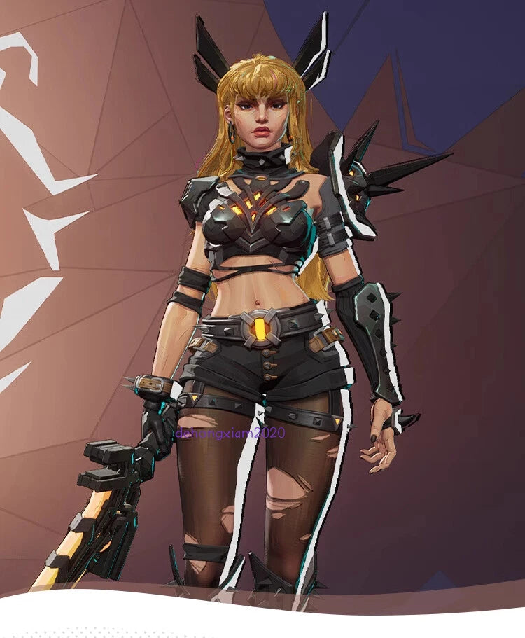 Marvel Rivals Magik‌ Cosplay Costume Outfit Halloween Women's Dress Full Set 07FC0E-D4 - KOEEK