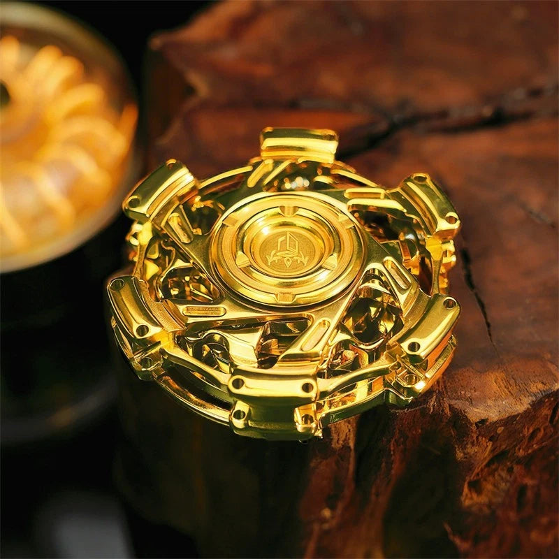 EDC Novelty Stainless Steel Hand Spinner Fun Fidget Spinner Fidget Toys Gift 07FC0E-D4 - KOEEK