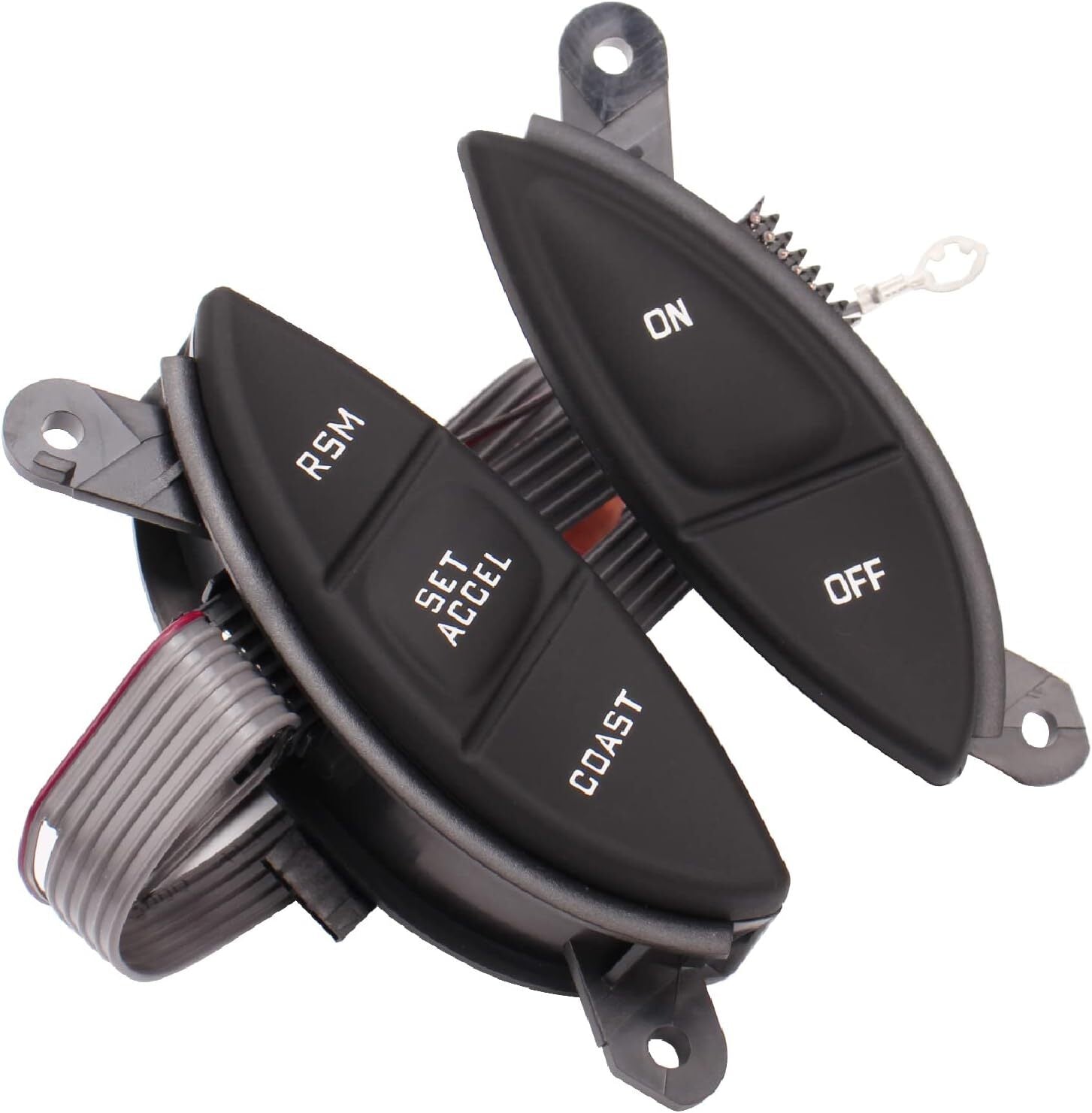 new F87Z9C888BB Steering Wheel Mounted Cruise Control Switch Replacement Black 07FC0E-D4 - KOEEK