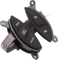 new F87Z9C888BB Steering Wheel Mounted Cruise Control Switch Replacement Black 07FC0E-D4 - KOEEK