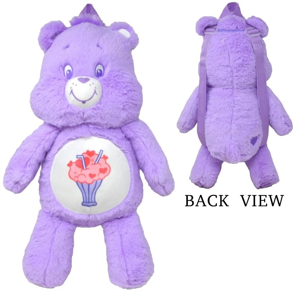 Care Bears Share Bear 17” Plush Backpack Purple Soft Plush Backpack Bag CARE_BEARS - KOEEK