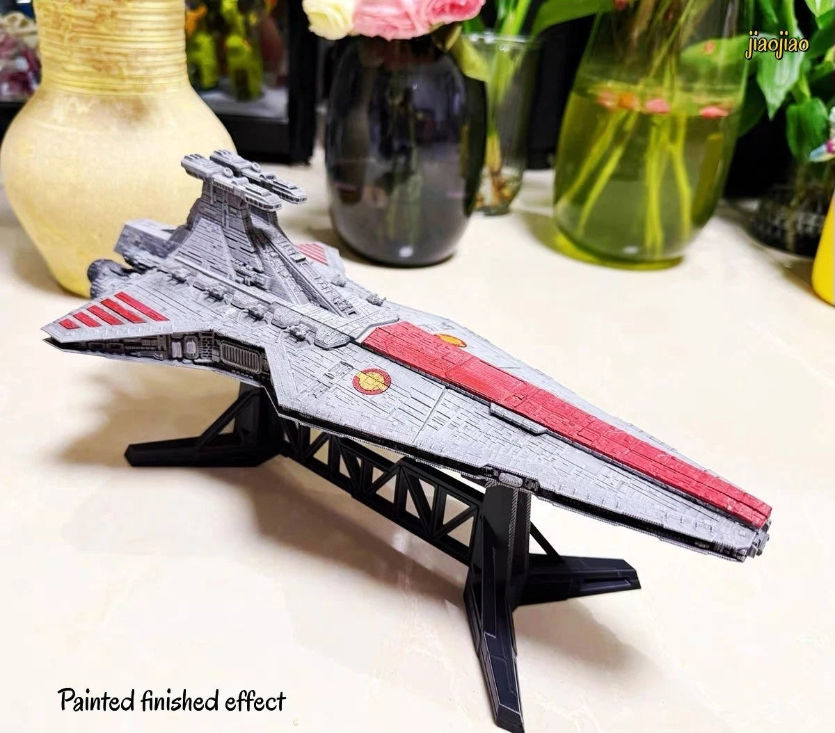 1/3200 Star Wars Venator-class Star Destroyer 3D Print Assemble Model Kit w/Base 07FC0E-D4 - KOEEK
