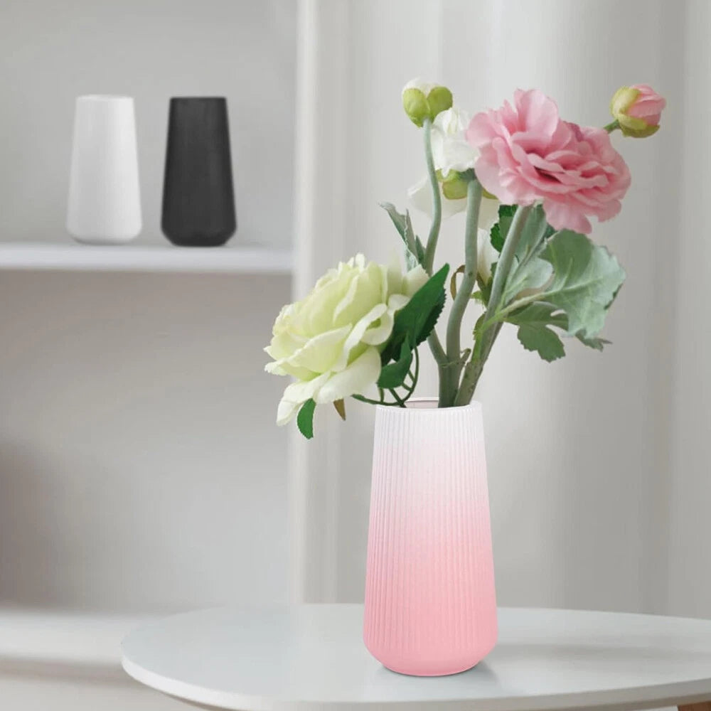 Gradient Pink Ceramic Vase,Small Cute Flower Vase for Pampas Grass, Home, Room 07FC0E-D4 - KOEEK