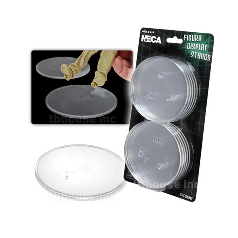 NECA Clear Action Figure Display Stands 10 Pcs - Fits Most 6" to 8" Figure
