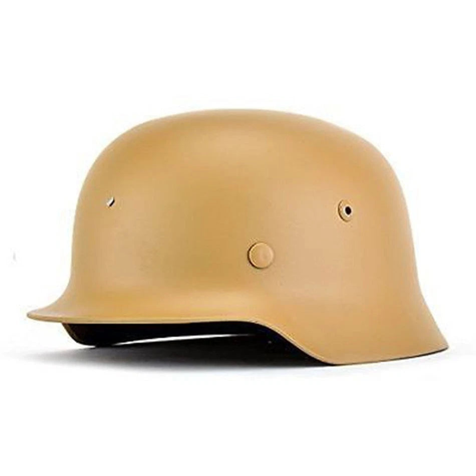 M35 Military German WW2 Steel Helmet Army Field Helmet Motorcycle Hat Tan Color 07FC0E-D4 - KOEEK
