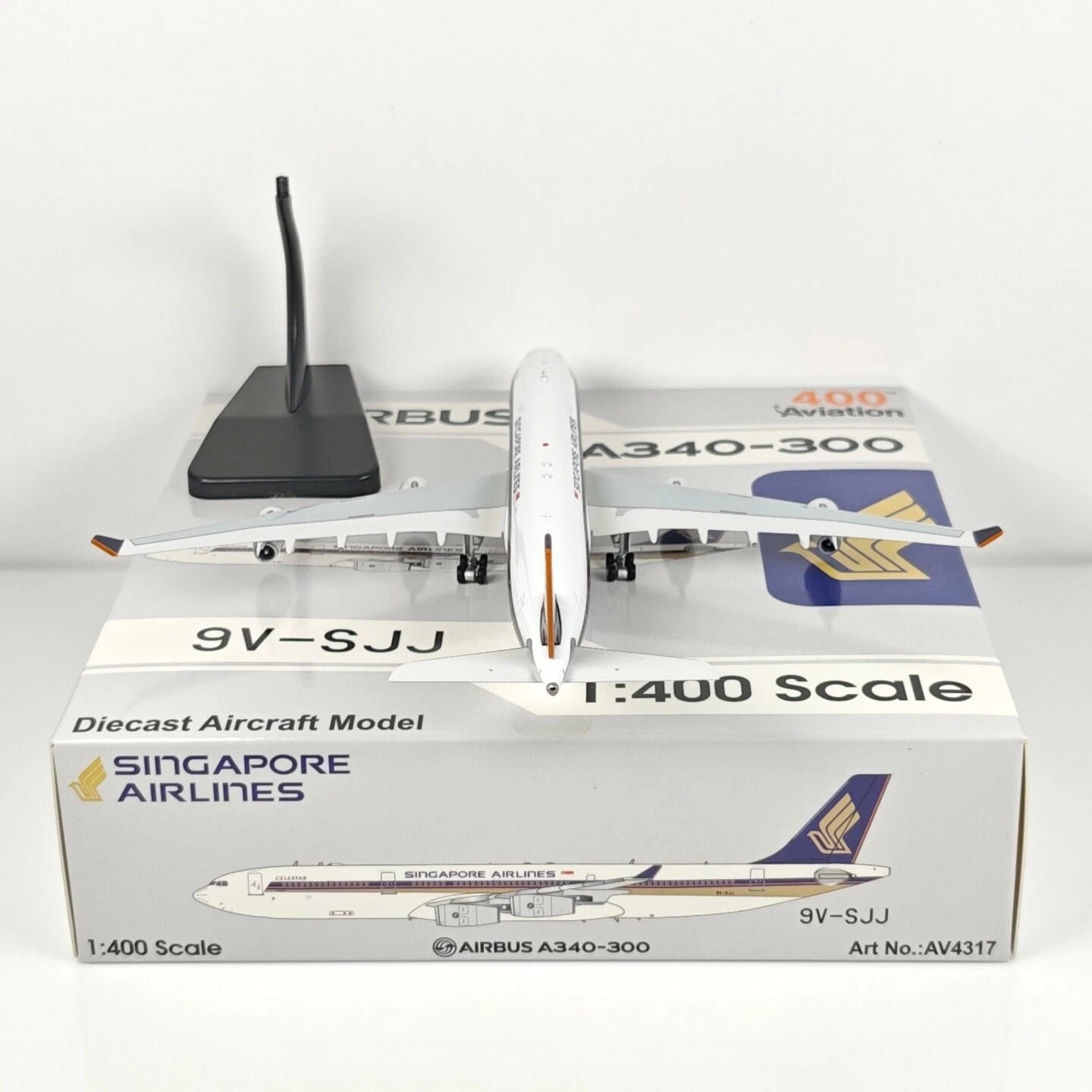 1:400 Singapore Airlines Airbus A380 "9V-SKL" 4646 Alloy Airplane Model 07FC0E-D4 - KOEEK