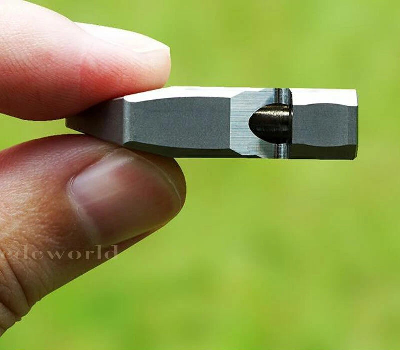 Titanium TC4 Portable Key chains Metal Treble Whistle Outdoor Survival EDC Tool 07FC0E-D4 - KOEEK