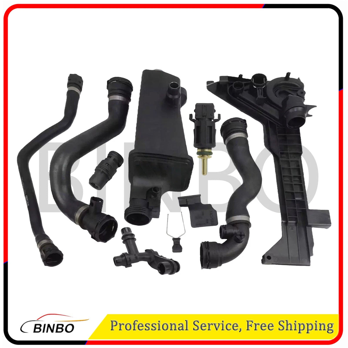 8PCS Expansion Tank Coolant Radiator Hose Set For BMW 3 Series E46 330Ci 325i 07FC0E-D4 - KOEEK