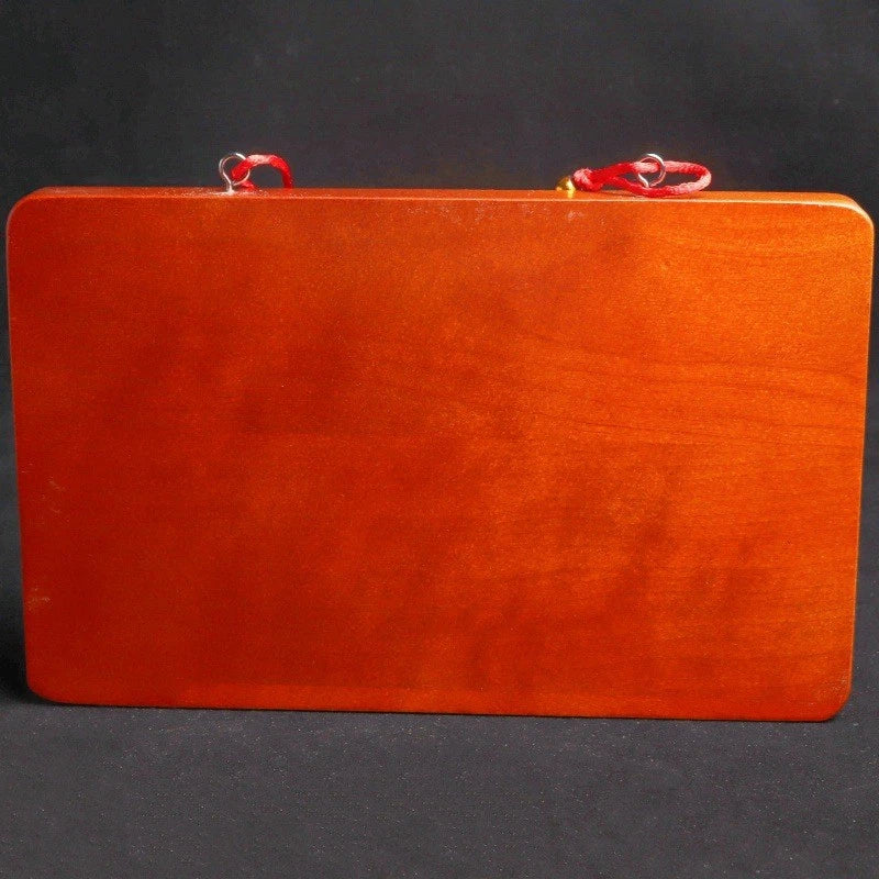 23*14*1.7 cm Natural Peach Wood Shan Hai Zhen Wall Hanging Rectangular Decor 07FC0E-D4 - KOEEK
