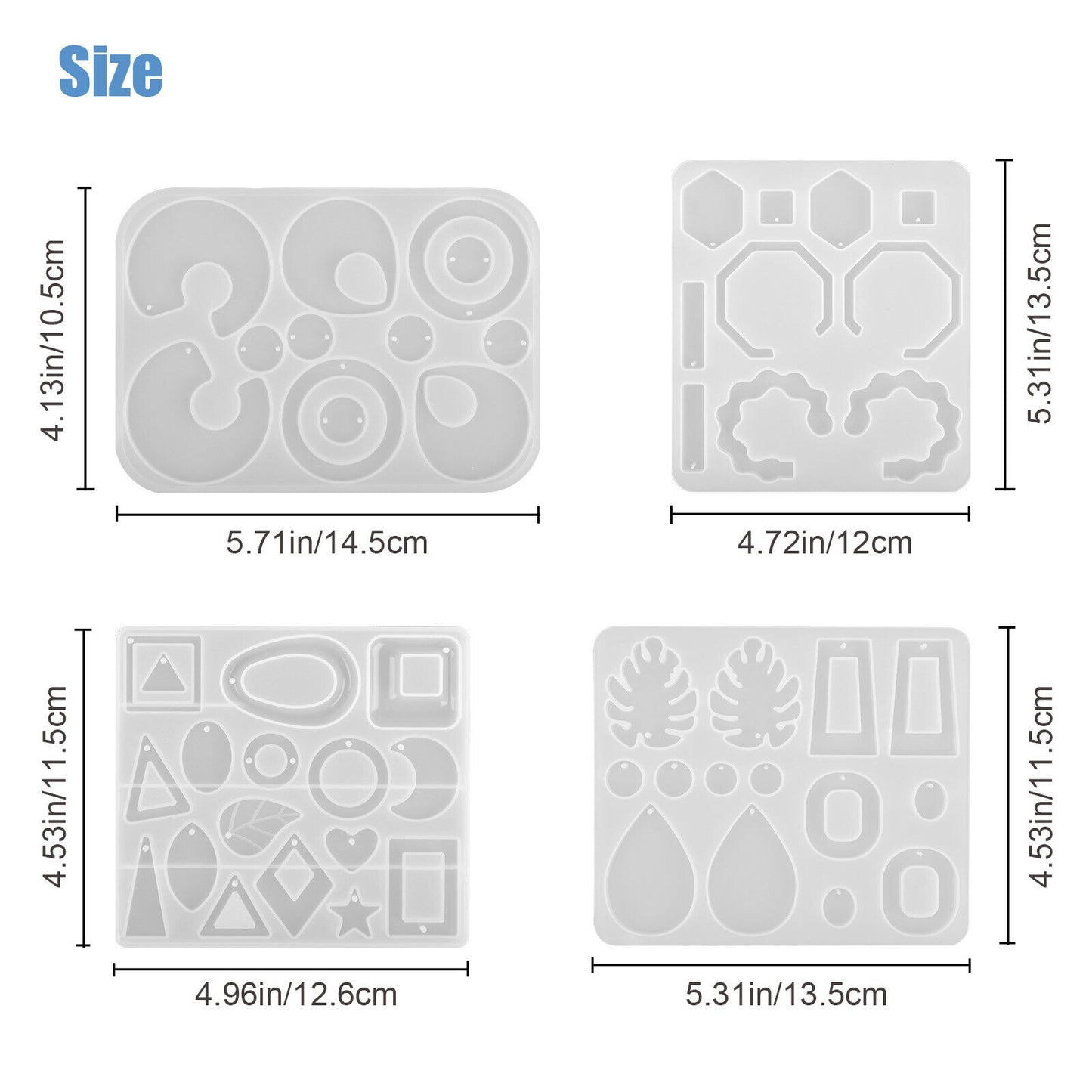 Silicone Resin Casting Mold DIY Earring Jewelry Pendant Making Epoxy Craft Tool koeek - KOEEK