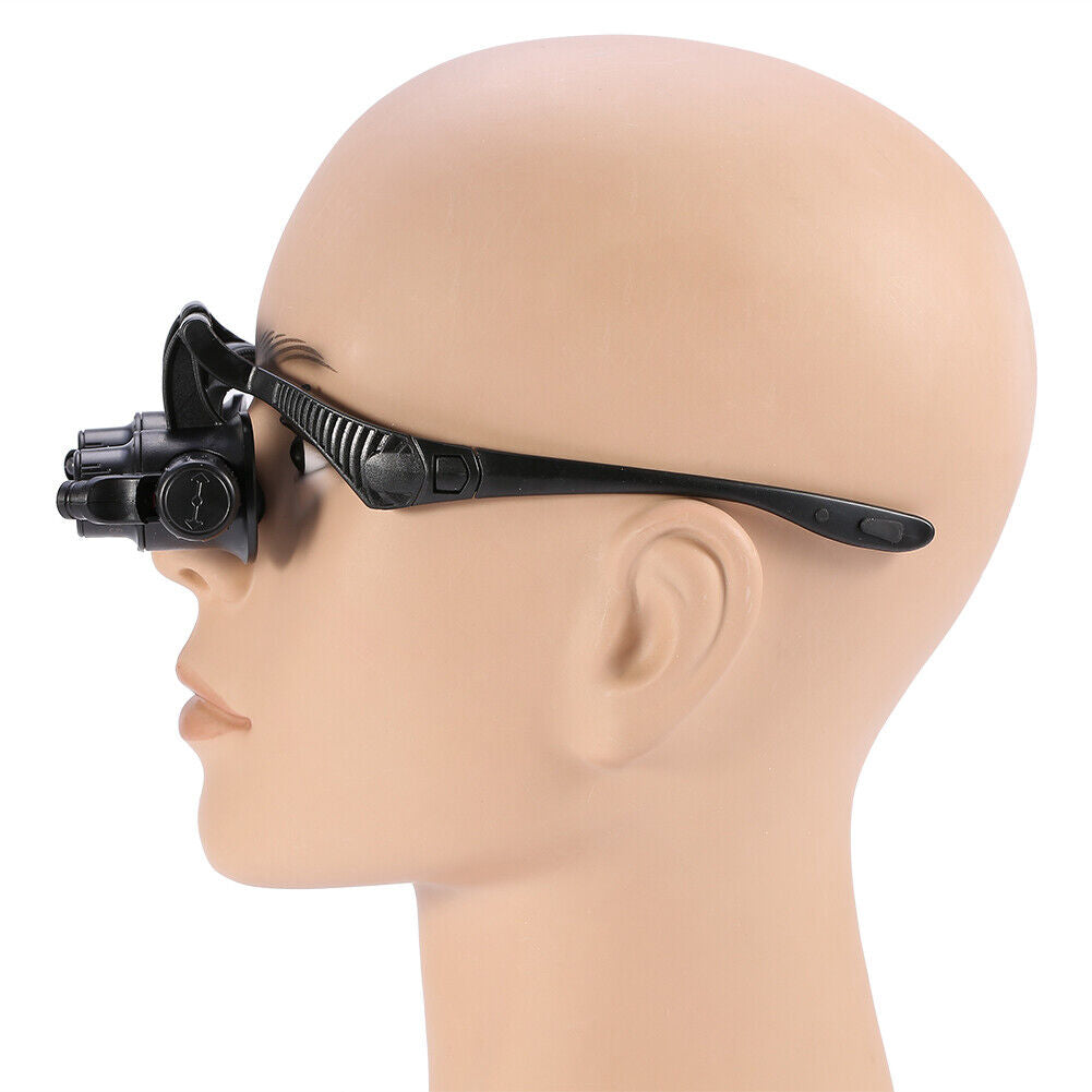 new Head Wearing Magnifying Lens Double Eye Jewelry Watch Repair Loupe Glasses HGF koeek - KOEEK