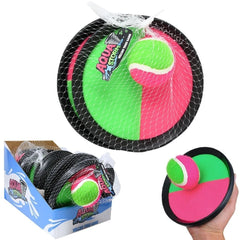 Toss & Catch Game Set 2 Velcro Catch Discs 7.3" & Ball Outdoor Kids Sports Toy VELCRO - KOEEK