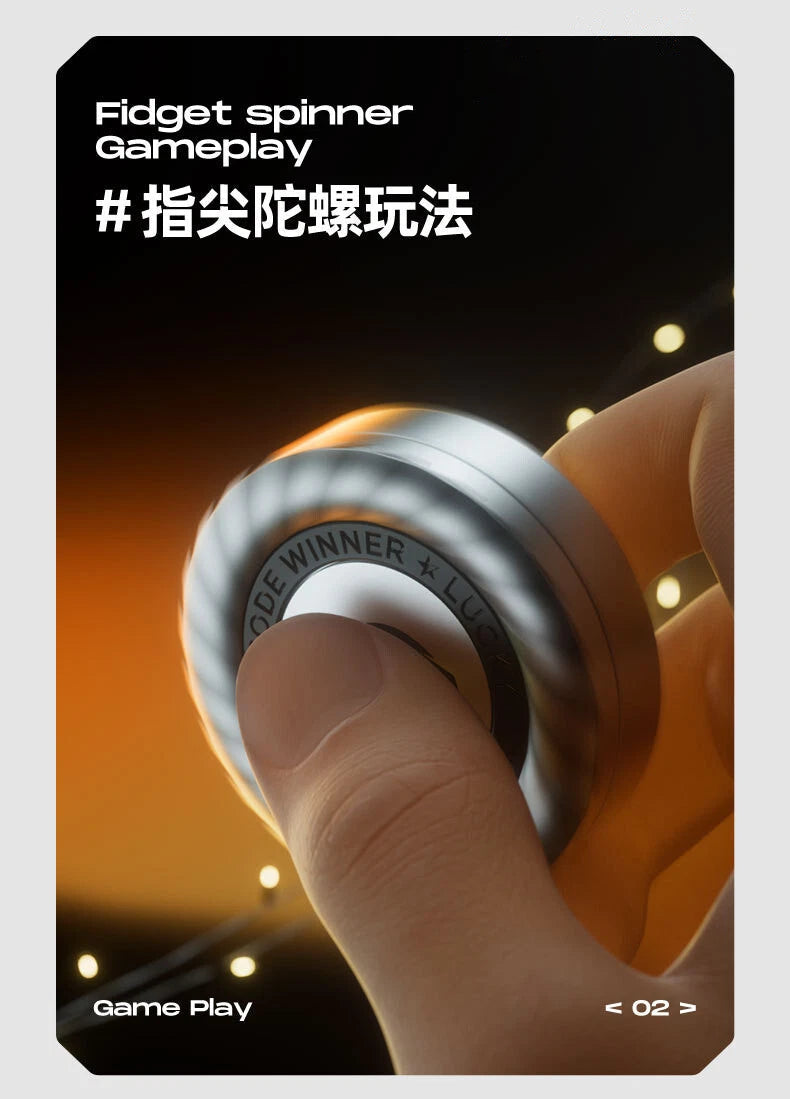 Metal Luminous Fidget Spinner 3 in 1 Adults EDC Antistress Hand Spinner Toys 07FC0E-D4 - KOEEK
