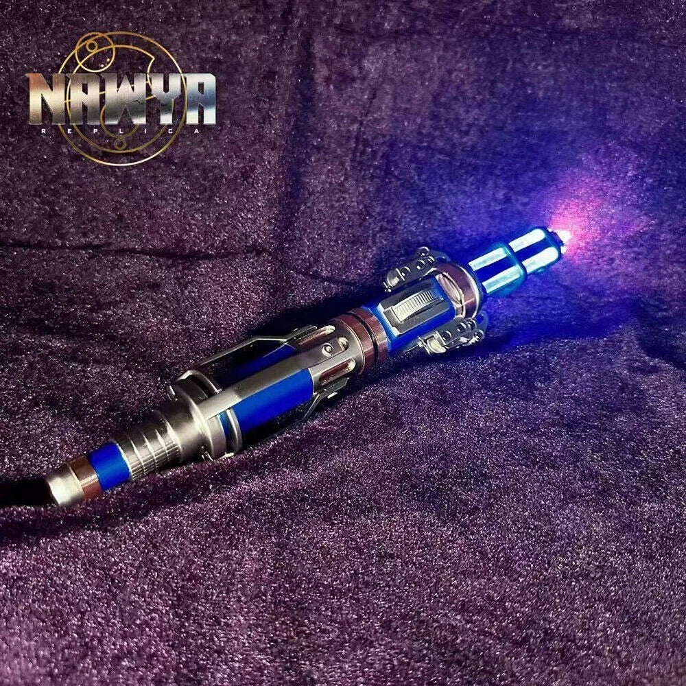 Movie Doctor Who 12th Metal Sonic Screwdriver Replica LED Hand Lamp Cosplay Prop 07FC0E-D4 - KOEEK
