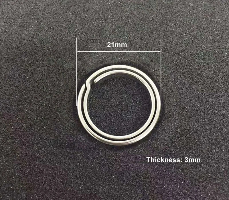 EDC Titanium Alloy CNC Carabiner Snap Keychain with Key Ring Hanging Accessories 07FC0E-D4 - KOEEK
