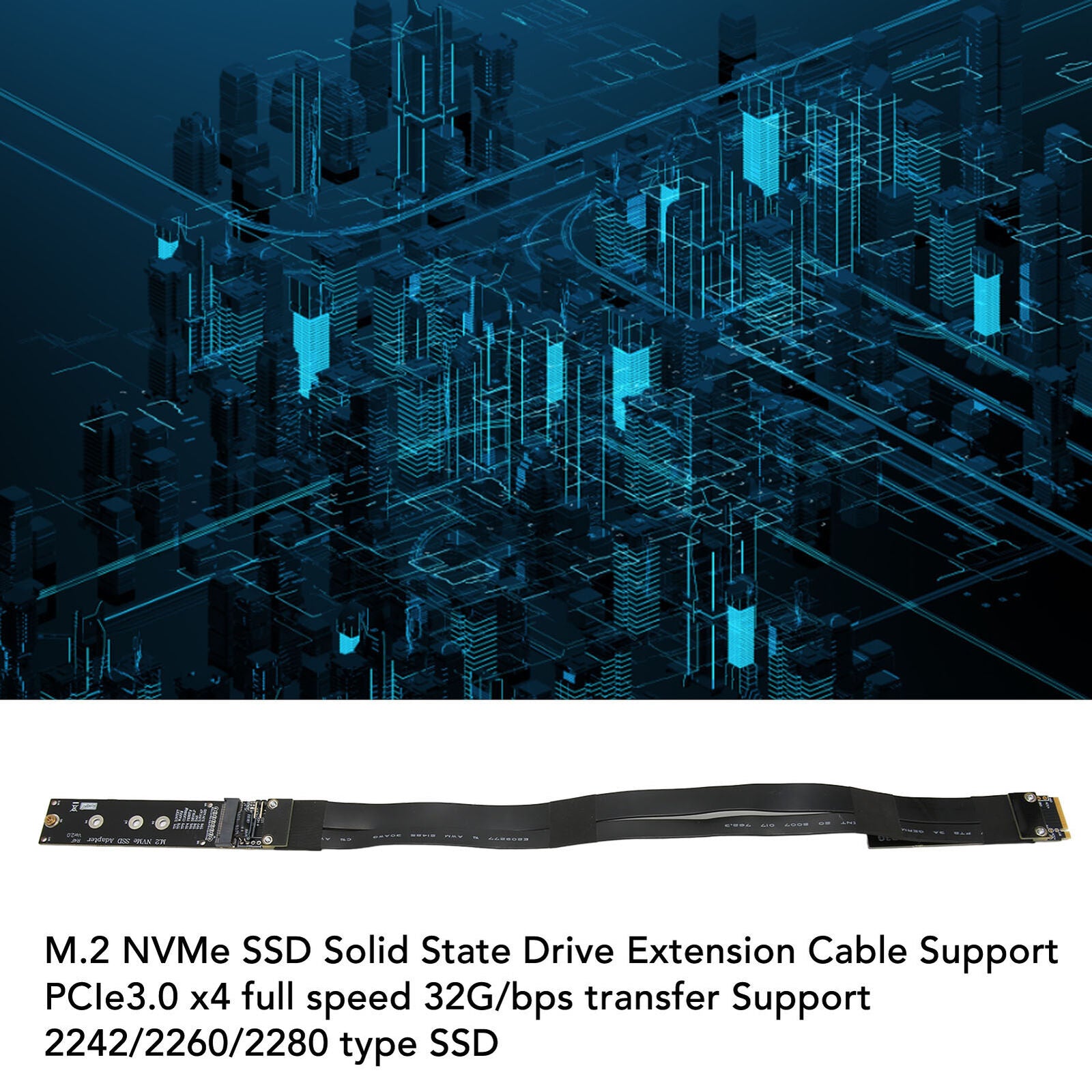 new M.2 NVMe SSD Extension Cable PCB R44SF M.2 To PCI E 3.0 X4 32G/bps M Key Extende koeek - KOEEK