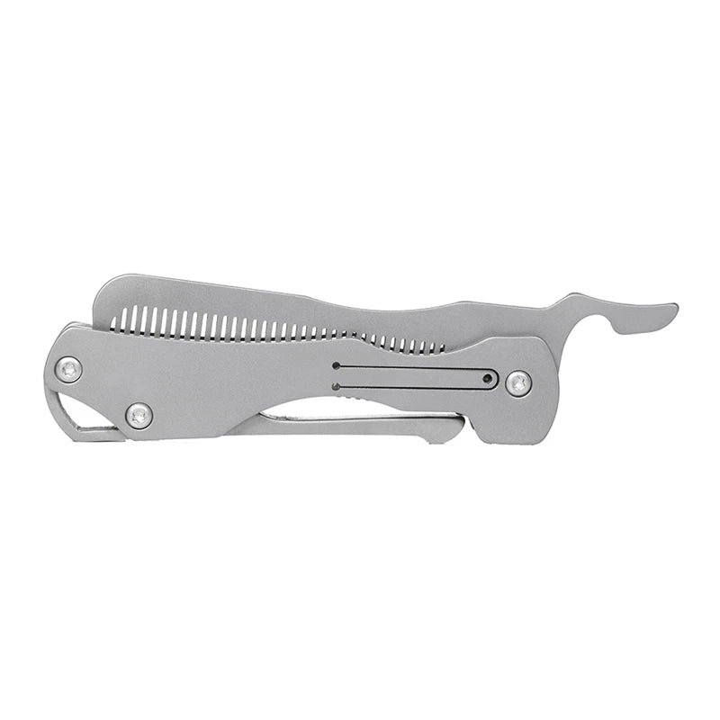Hot Titanium Comb Folding for Beard Shaving Hair Style | EDC Pocket Carry gift 07FC0E-D4 - KOEEK
