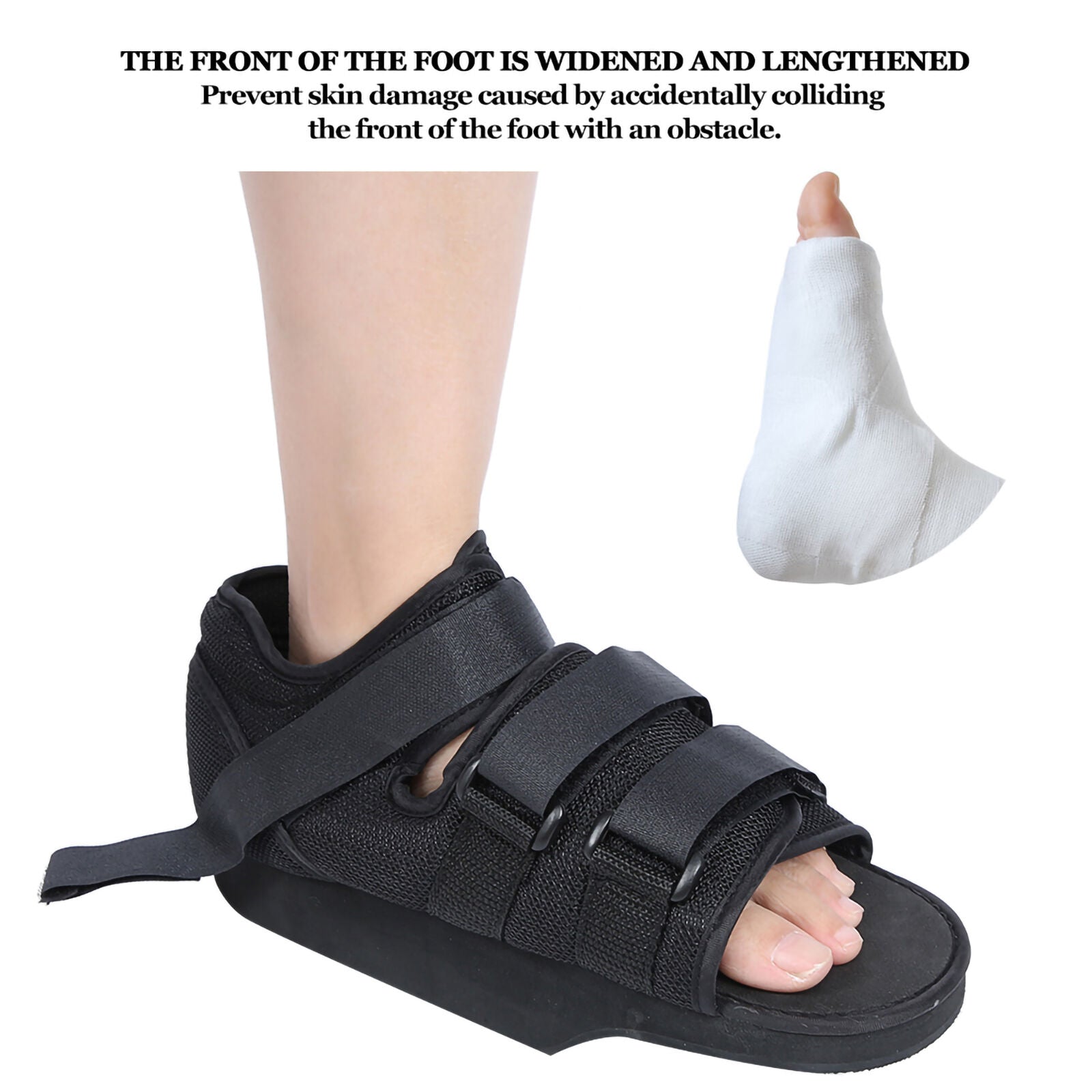 new Surgical Shoes Fracture Shoe Lightweight PostOp Walking Boot SkinCare(1 S) HGF koeek - KOEEK