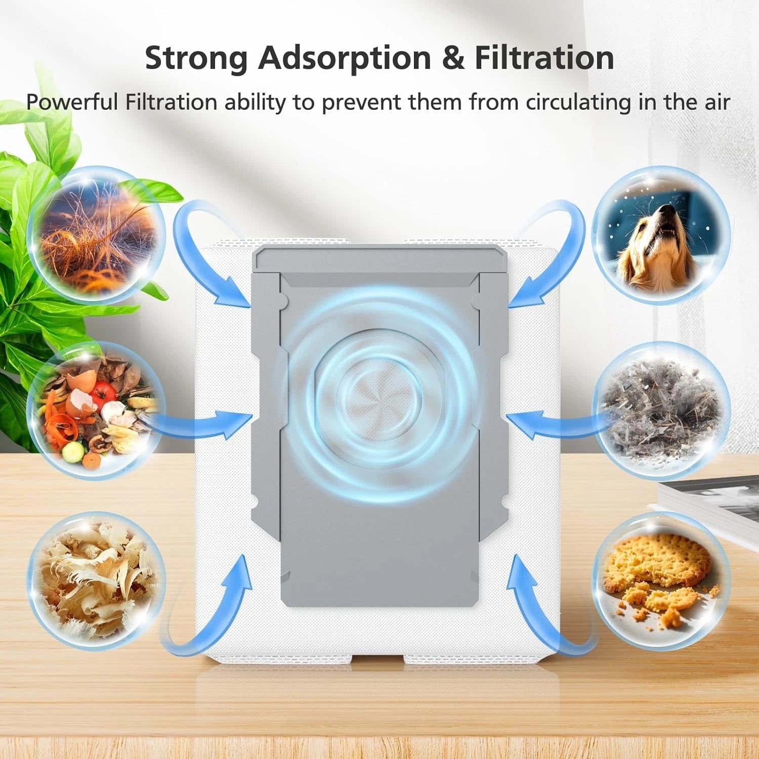 8 vacuum bags, suitable for dust treatment of the i, s, and j series 07FC0E-D4 - KOEEK