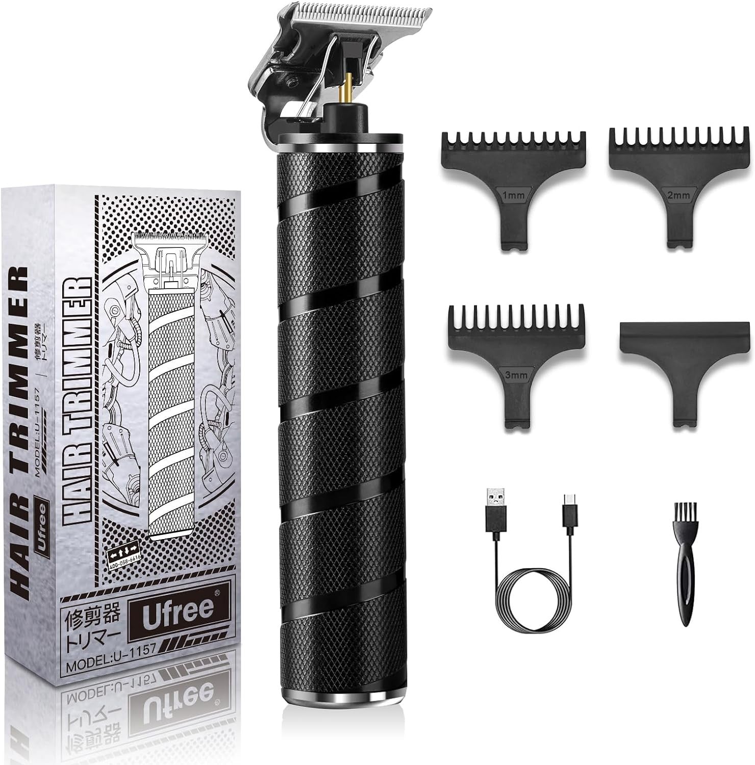 new Mens Beard Trimmer, Zero Gapped T Blade Liners, Cordless Hair B-black 07FC0E-D4 - KOEEK