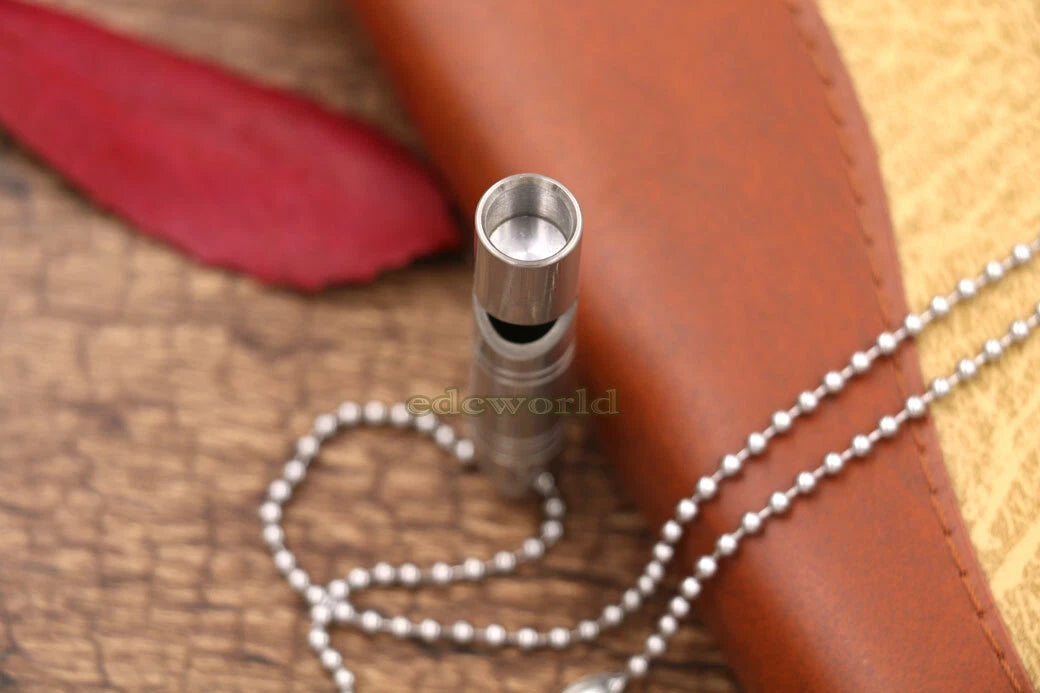 EDC TC4 Titanium Keychain Outdoor Safety Whistle Camping Travel Survival Tool EDC - KOEEK