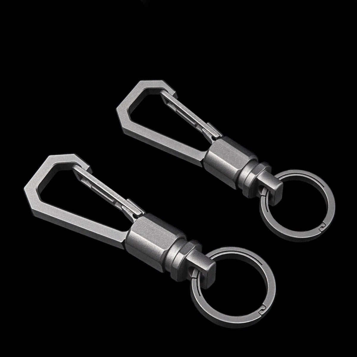 Titanium Alloy EDC Keychain w/ Keyring  Hanging Carabiner Buckle Multi Tool Gift 07FC0E-D4 - KOEEK