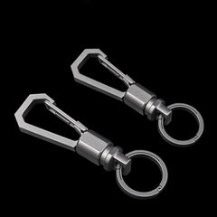 Titanium Alloy EDC Keychain w/ Keyring  Hanging Carabiner Buckle Multi Tool Gift 07FC0E-D4 - KOEEK