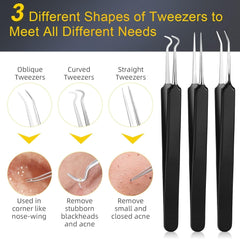 new Pimple Popper Tool Kit, IUMAKEVP 15 PCS Professional Stainless Steel Black IUMAKEVP - KOEEK