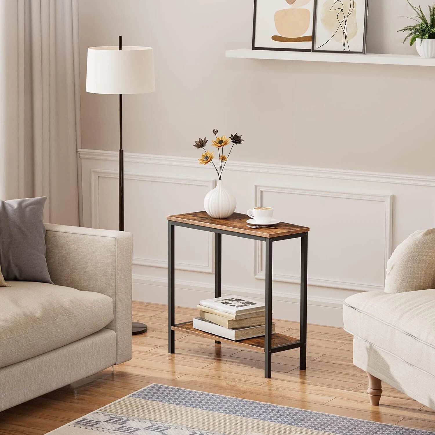 Wedge Side Table,Recliner with Storage Wedge Side Table,Triangular Accent Table 07FC0E-D4 - KOEEK