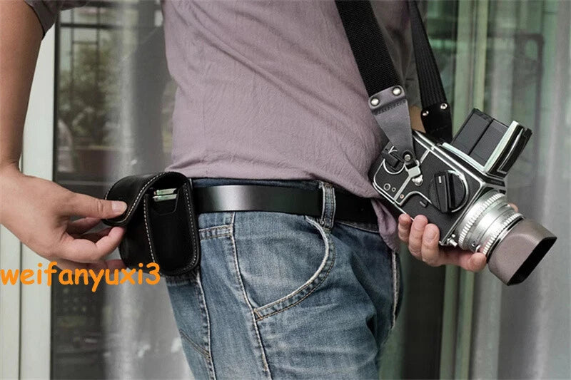 Leather Camera case Protector Bag For Hasselblad Film Back Waist Bag 9*9.5*5cm 07FC0E-D4 - KOEEK