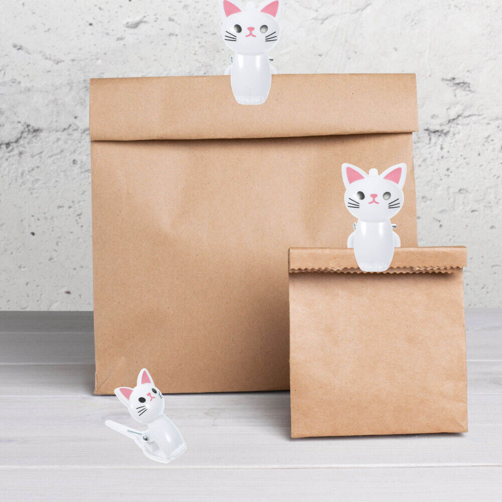 new  8pcs Cat Shape Food Bag Clips Chip Bag Sealing Clips Food Packaging Clips koeek - KOEEK