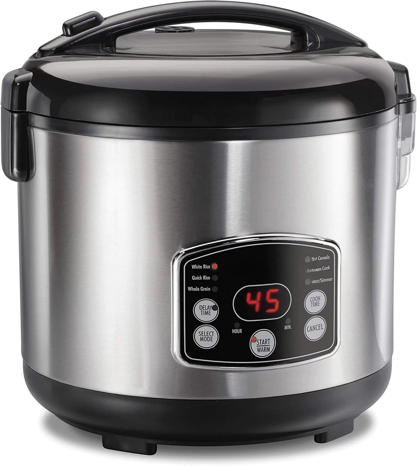 Digital Programmable Rice Cooker and Food Steamer, Stainless Steel 07FC0E-D4 - KOEEK