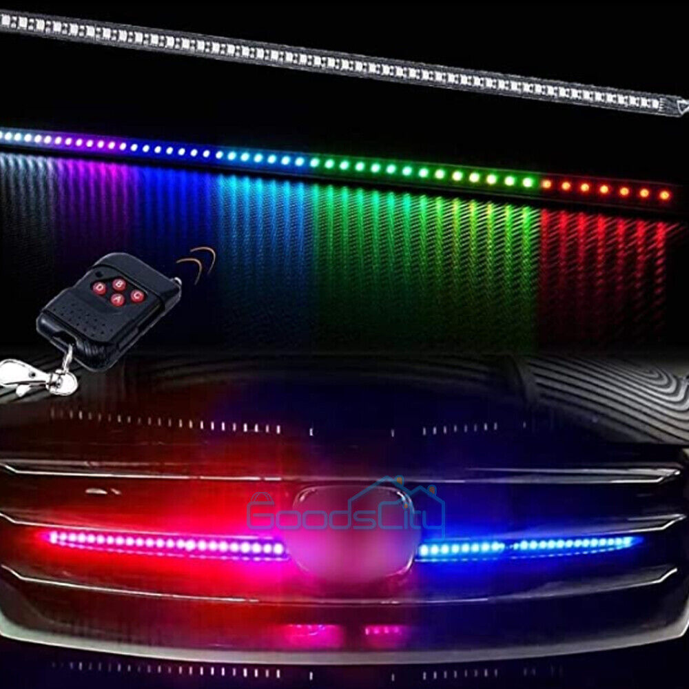 new 48 LED RGB Knight Rider Scanner Flash Car Strobe 7 Color Light Kit Strip 22 Inch