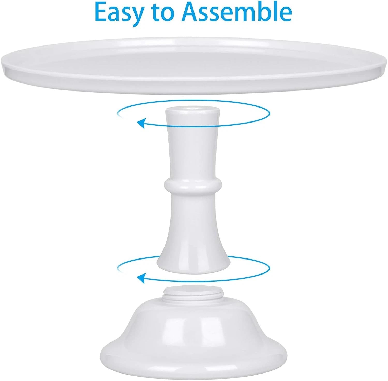Round Cake Stand White 11" Cake Display Stand Dessert Cupcake Display Tray 07FC0E-D4 - KOEEK