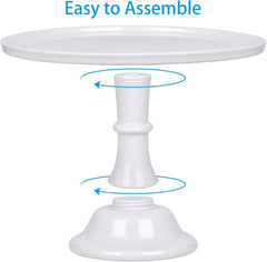 Round Cake Stand White 11" Cake Display Stand Dessert Cupcake Display Tray 07FC0E-D4 - KOEEK