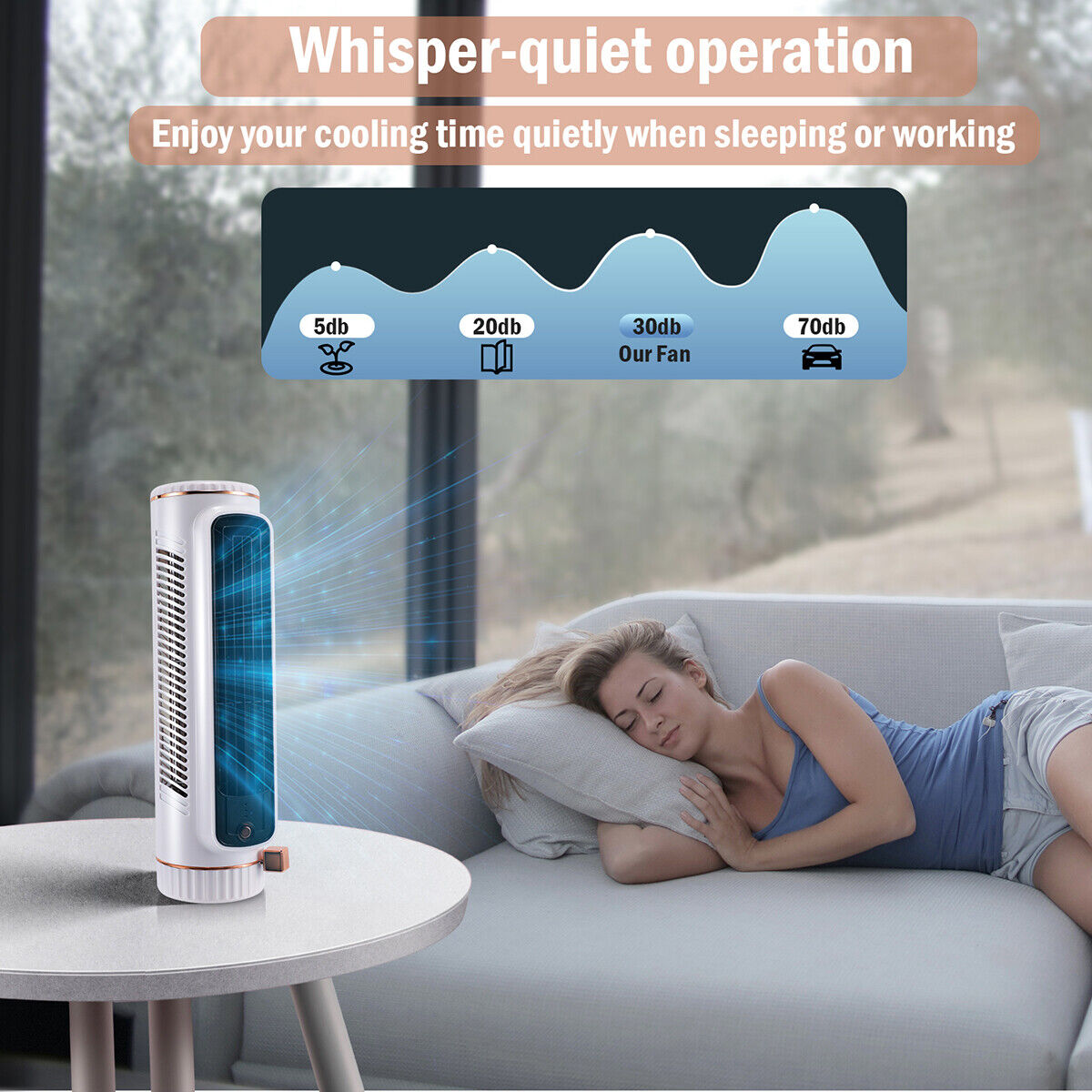 ny 360° Ventilador De Aire Frio Portatil USB genopladelig Aire Acondicionado