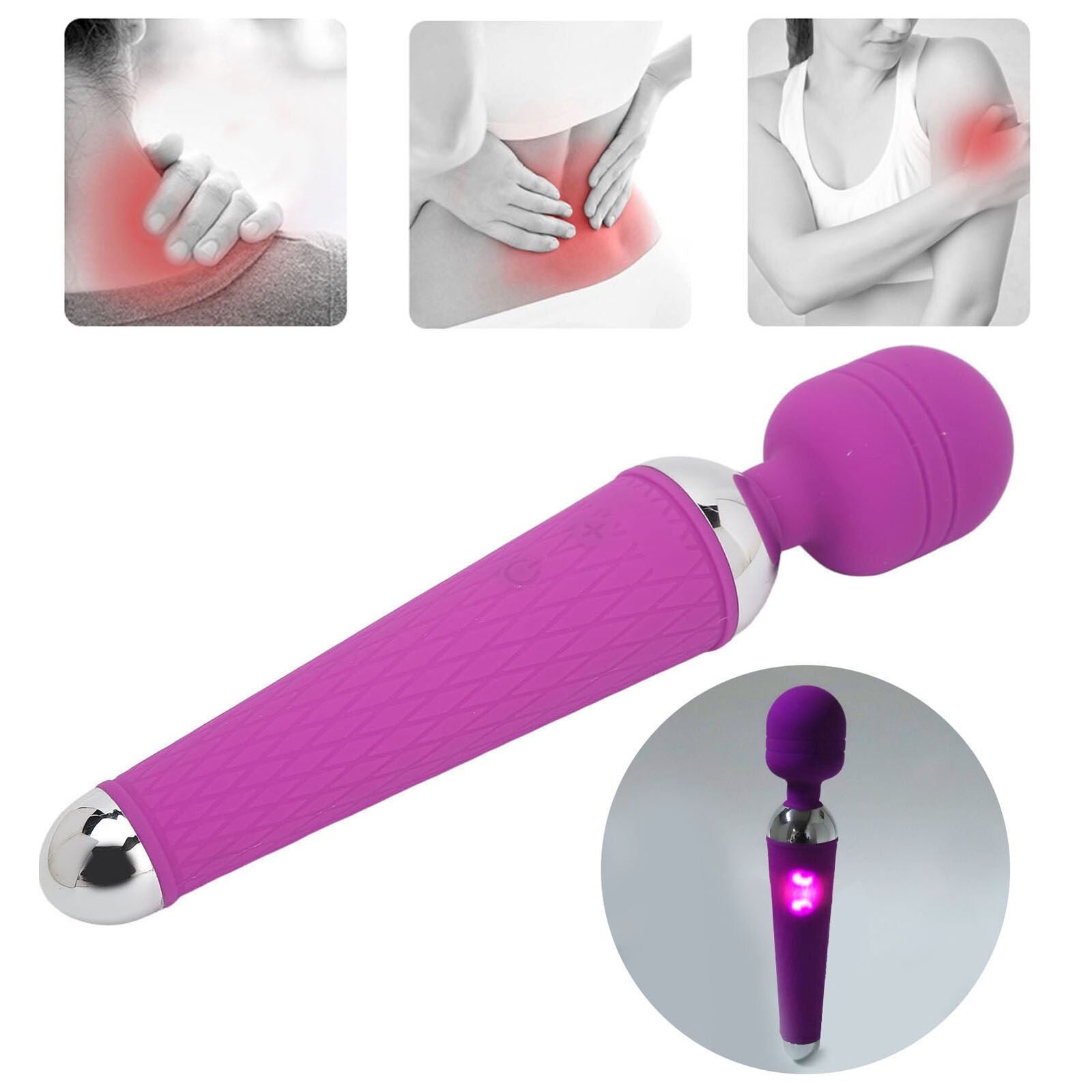 new Handheld Personal Massager Muscle Relaxation Cordless Rechargeable Low Noise ABE koeek - KOEEK